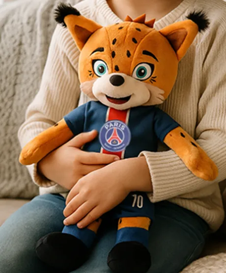 Peluche XXL PSG Mascotte Officielle - Germain Le Lynx 50 cm