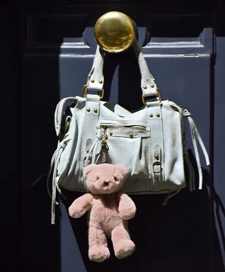 porte clé - Bijou de sac Ours peluche - 20 cm - Rose clair