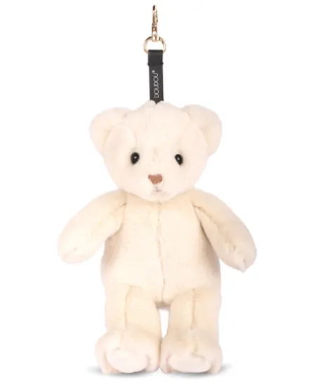porte clé - Bijou de sac Ours peluche - 20 cm - Ivoire