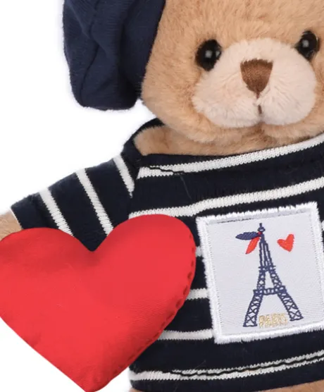 Porte clé Ours Marinière Tour Eiffel : Paris Chic- 15 cm
