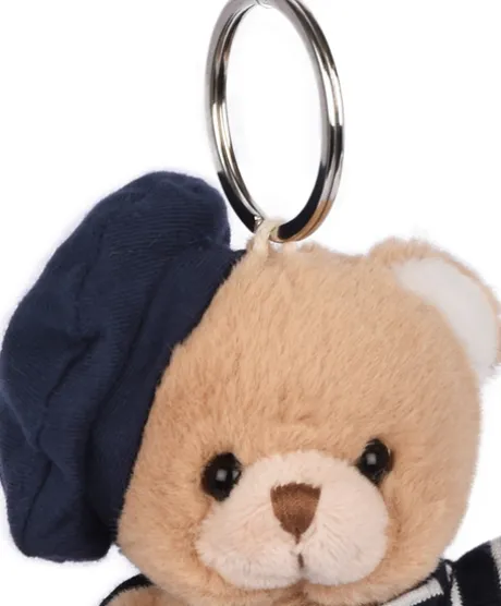 Porte clé Ours Marinière Tour Eiffel : Paris Chic- 15 cm