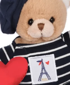 Porte clé Ours Marinière Tour Eiffel : Paris Chic- 15 cm