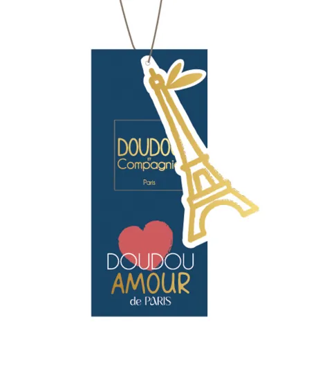 Porte clé Ours Marinière Tour Eiffel : Paris Chic- 15 cm