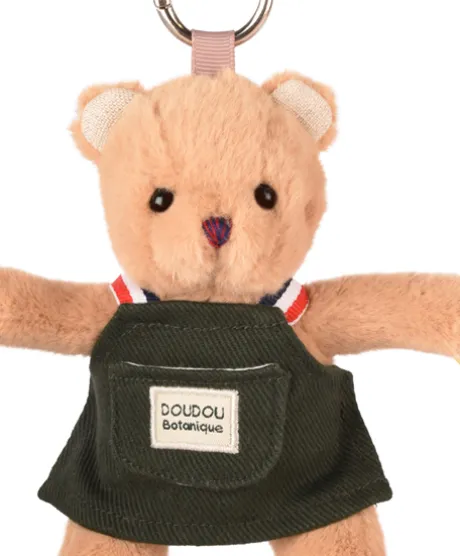 Porte cle - Peluche Ours jardinier - 15 cm