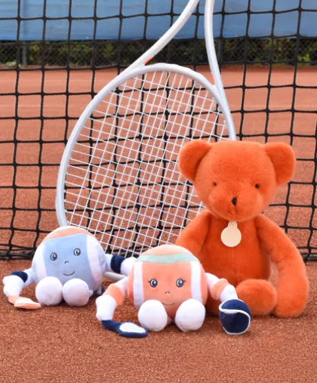 Porte-clés peluche Roland-Garros- Monsieur Balle -12 cm