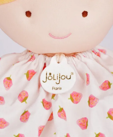Poupee tissu PRETTY - Fraise - 28 cm