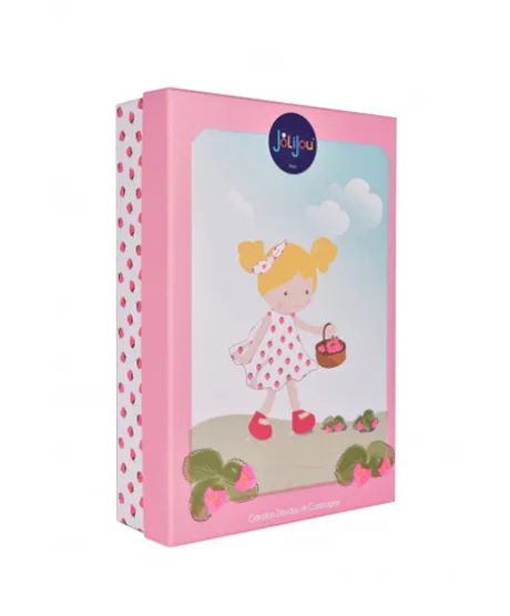 Poupee tissu PRETTY - Fraise - 28 cm