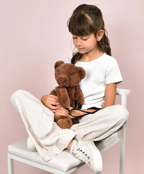 Sac bandouliere - Ours en peluche marron - 30 cm
