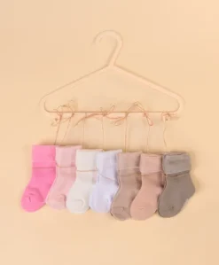 Semainier de chaussettes bébé - Cadeau naissance bébé fille - 0/6 mois