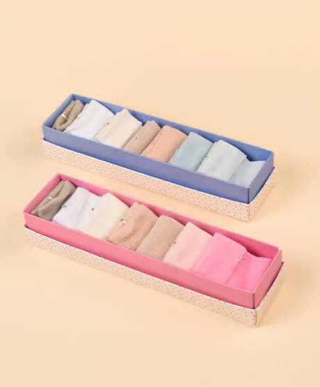 Semainier de chaussettes bébé - Cadeau naissance bébé fille - 0/6 mois