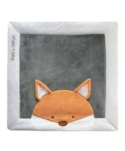 Tapis de Parc Renard - gris / orange - 100 x 100 cm