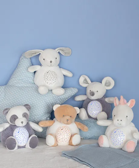 Veilleuse musicale et lumineuse Panda Gris - 20 cm
